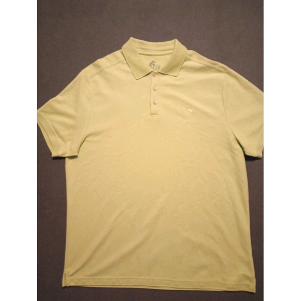 Islander Mens Short Sleeve Polo Shirt Men's XL Lime Green  65% Pima Cotton